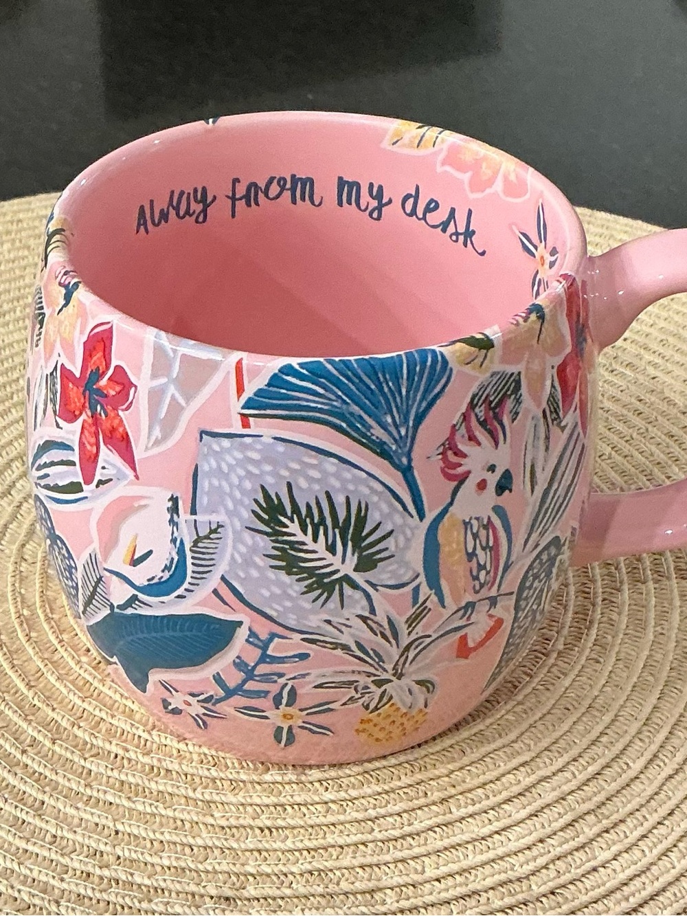 Opalhouse Pink Floral Tropical Ceramic Mug